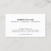 Carte De Visite Logo Monogramme de vos initiales (Dos)