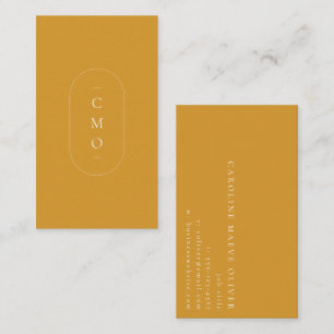 Carte De Visite Logo monogramme jaune minimaliste moderne simple