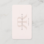 Carte De Visite Logo Monogramme Minimal R Moderne Pastel Rose (Devant)
