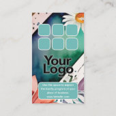 Carte De Visite Logo monogramme S Daisy Floral Aquarelle (Dos)