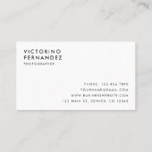 Carte De Visite Logo Monogramme simple préfabriqué Moderne (Dos)