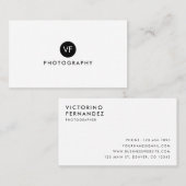 Carte De Visite Logo Monogramme simple préfabriqué Moderne (Devant / Derrière)