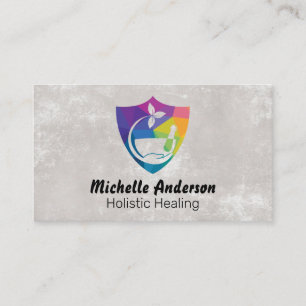 Carte De Visite Logo Motar Pestle Medicine Logo de guérison holi