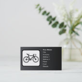 Carte De Visite Logo moto de course personnalisable Noir (Debout devant)