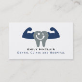 Carte De Visite Logo Muscle Tooth, Dentist Nomination (Devant)