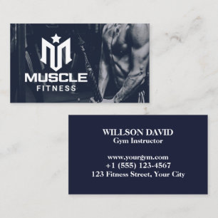 Carte de visite Logo Muscles Fitness