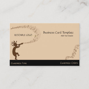 Carte de visite logo Music Notes Kokopelli