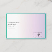 Carte De Visite Logo Muted Alexandrite Online Biz (Dos)