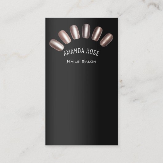 Carte De Visite Logo Nails Professionnels Manucure Pedicure Pearl (Devant)