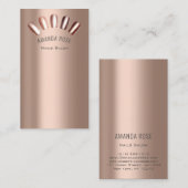 Carte De Visite Logo Nails Professionnels Manucure Pedicure Skinny (Devant / Derrière)