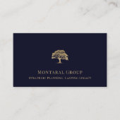 Carte De Visite Logo Navy Blue Luxury Tree (Devant)