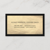 Carte De Visite Logo Nettoyant | Arrière - plan en cuir de luxe (Dos)