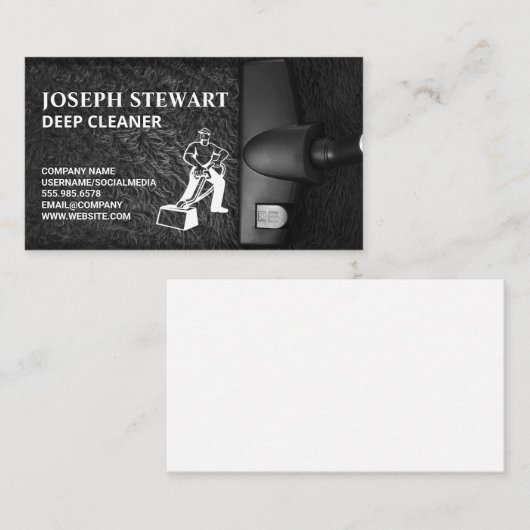 Carte De Visite Logo Nettoyant | Nettoyage en profondeur des tapis (Devant / Derrière)