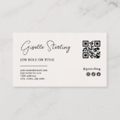 Carte De Visite Logo neutre en beige QR Code Professional Company (Devant)