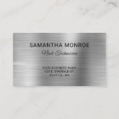 Carte De Visite Logo noir avec URL du site Web Silver Foil (Dos)