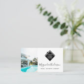 Carte De Visite Logo noir blanc Immobilier (Debout devant)