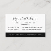 Carte De Visite Logo noir blanc Immobilier (Dos)