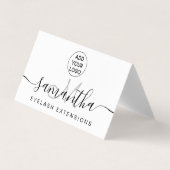 Carte De Visite logo noir blanc nom eyelash extensions (Devant)