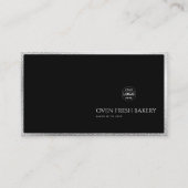 Carte De Visite Logo noir blanc QR Code Boulangerie frontière arge (Devant)