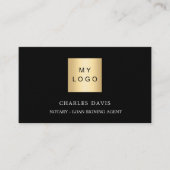 Carte De Visite Logo noir blanc QR code photo facebook premium (Devant)