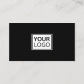 Carte De Visite Logo noir élégant QR code golden gradient diviseur (Dos)