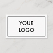 Carte De Visite Logo noir et blanc sophistiqué minimal (Devant)