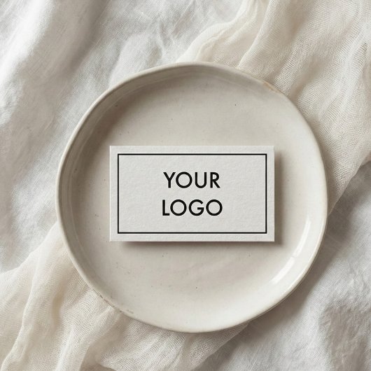 Carte De Visite Logo noir et blanc sophistiqué minimal