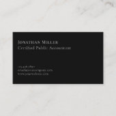 Carte De Visite Logo Noir Luxe Simple (Devant)