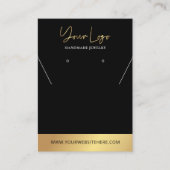 Carte De Visite Logo noir & or Colliers modernes Écran bijoux (Devant)