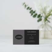 Carte De Visite Logo noir personnalisé (Debout devant)