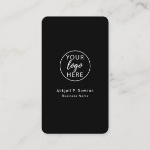 Carte De Visite Logo noir personnalisé professionnel