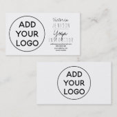Carte De Visite Logo noir simple moniteur de yoga (Devant / Derrière)