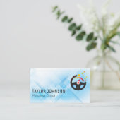 Carte De Visite Logo numérique du volant | Services de messagerie (Debout devant)