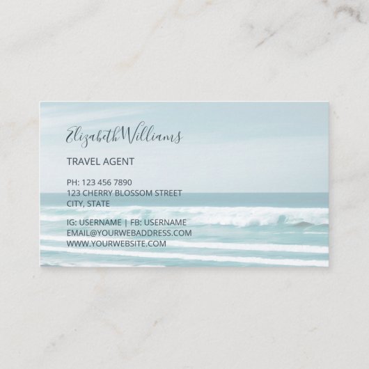 Carte De Visite Logo Ocean (Dos)