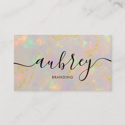 Carte De Visite Logo Opal Stone Code QR (Devant)