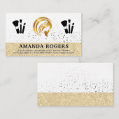 Carte De Visite Logo Or | Brosses de maquillage (Devant / Derrière)