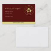 Carte De Visite Logo Or Crescent Moons (Devant / Derrière)