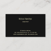 Carte De Visite Logo or de construction immobilière professionnell (Dos)