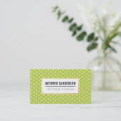 Carte De Visite Logo or MOTIF MODERNE Pot cool citron vert (Debout devant)