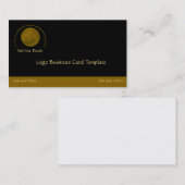 Carte De Visite Logo Or Planet Earth (Devant / Derrière)