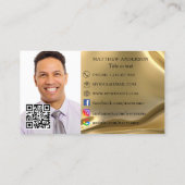 Carte De Visite logo or qr photo de l'employé (Dos)