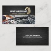 Carte De Visite Logo Or | Texture métallique foncée | Travail du m (Devant / Derrière)