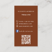 Carte De Visite Logo orange brûlé rouille Qr code Facebook (Dos)