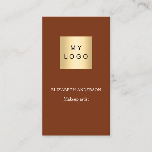 Carte De Visite Logo orange brûlé rouille Qr code Facebook (Devant)