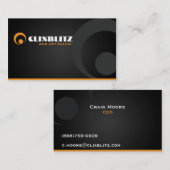 Carte De Visite Logo orange et noir (Devant / Derrière)