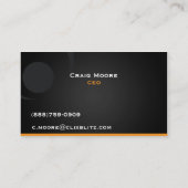 Carte De Visite Logo orange et noir (Dos)