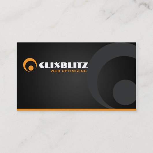 Carte De Visite Logo orange et noir (Devant)