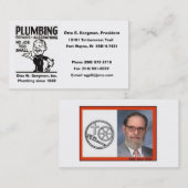 Carte De Visite Logo, Otto E. Bergman (Devant / Derrière)