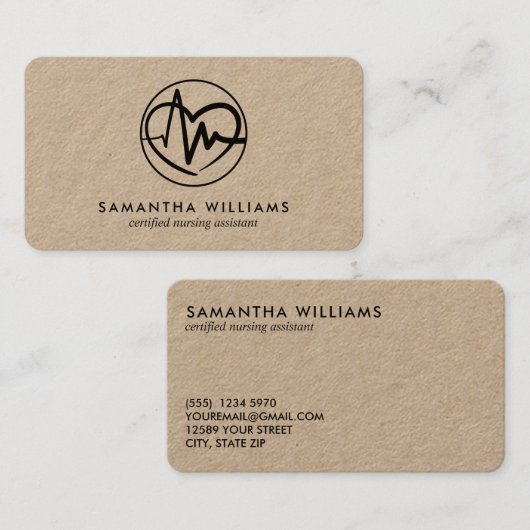 Carte De Visite Logo ou photo personnalisée CNA (Devant / Derrière)