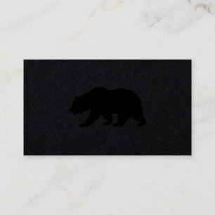 Carte De Visite Logo Ours Grizzly Luxe Noir